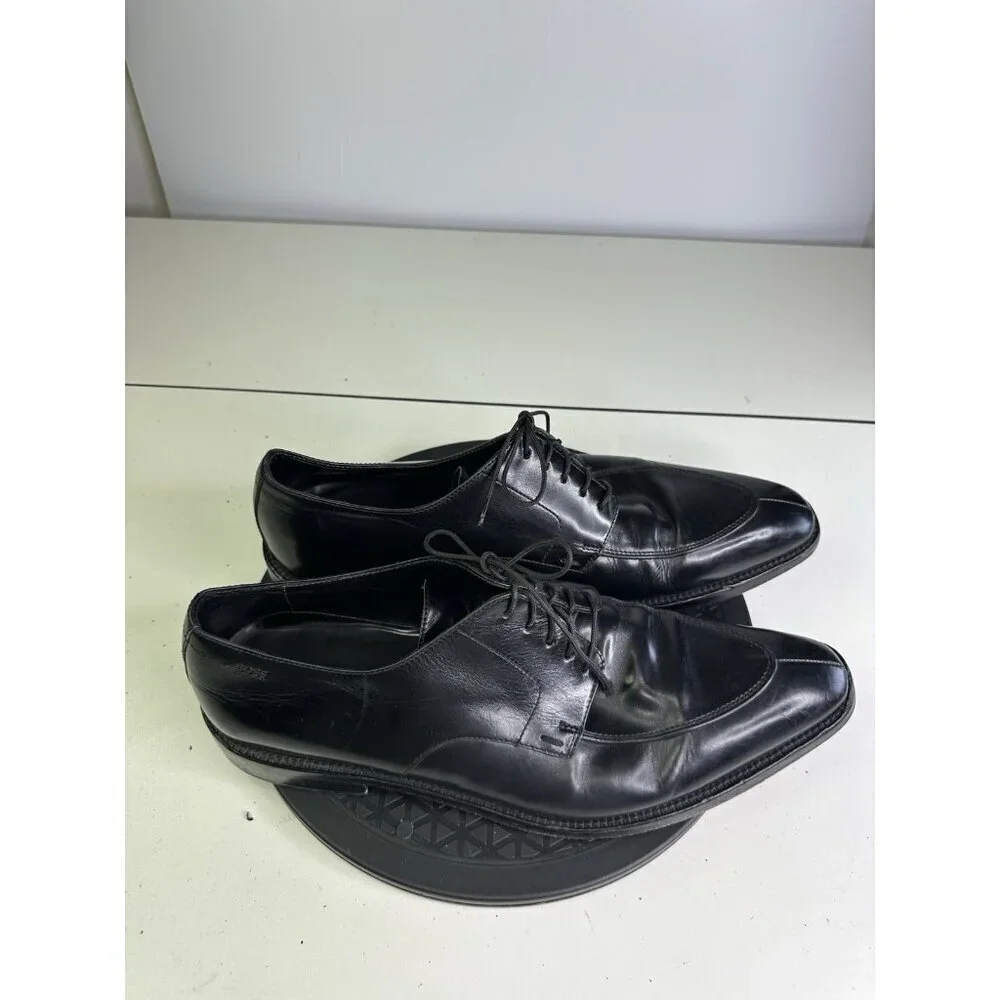 Hugo Boss Black Luxury Leather Derby Lace Up Oxford Dress Shoes Men's Sz 11